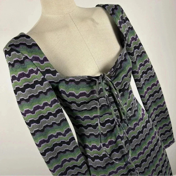 🌟ZARA STRIPED BUTTON Down Twist Front Mini Shirt Dress S  NWOT - Picture 4 of 12